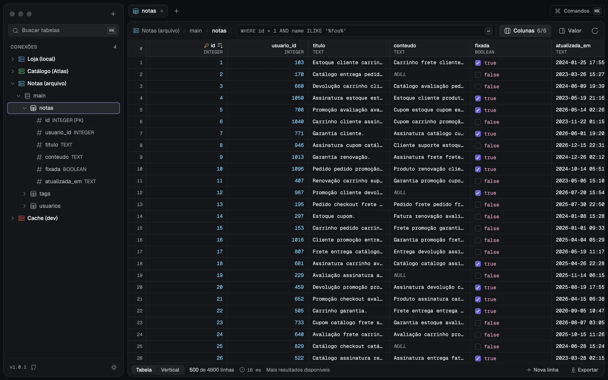 Octapus DB — SQLite
